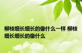 柳枝细长细长的像什么一样 柳枝细长细长的像什么