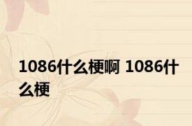 1086什么梗啊 1086什么梗 