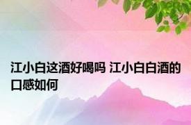 江小白这酒好喝吗 江小白白酒的口感如何