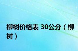 柳树价格表 30公分（柳树）