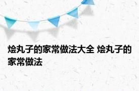 烩丸子的家常做法大全 烩丸子的家常做法