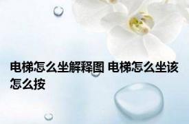 电梯怎么坐解释图 电梯怎么坐该怎么按 