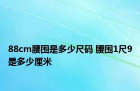 88cm腰围是多少尺码 腰围1尺9是多少厘米