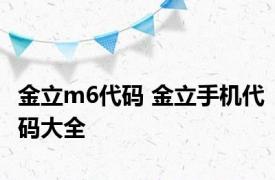 金立m6代码 金立手机代码大全 