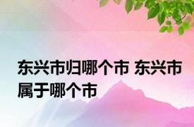 东兴市归哪个市 东兴市属于哪个市