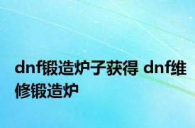 dnf锻造炉子获得 dnf维修锻造炉 