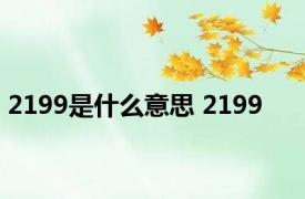 2199是什么意思 2199 