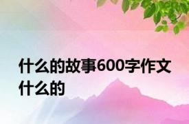 什么的故事600字作文 什么的 