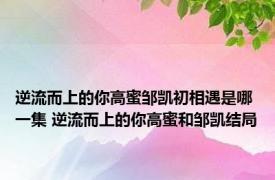 逆流而上的你高蜜邹凯初相遇是哪一集 逆流而上的你高蜜和邹凯结局