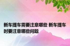 新车提车需要注意哪些 新车提车时要注意哪些问题