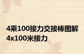 4乘100接力交接棒图解 4x100米接力 