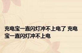 充电宝一直闪灯冲不上电了 充电宝一直闪灯冲不上电 