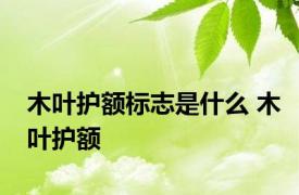 木叶护额标志是什么 木叶护额 