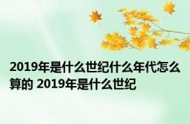 2019年是什么世纪什么年代怎么算的 2019年是什么世纪 