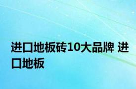 进口地板砖10大品牌 进口地板 