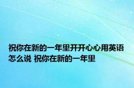 祝你在新的一年里开开心心用英语怎么说 祝你在新的一年里 