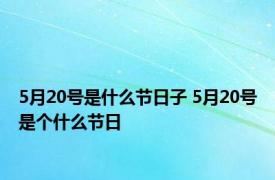 5月20号是什么节日子 5月20号是个什么节日