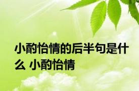 小酌怡情的后半句是什么 小酌怡情 