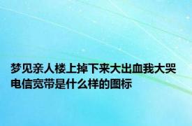 梦见亲人楼上掉下来大出血我大哭 电信宽带是什么样的图标