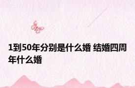 1到50年分别是什么婚 结婚四周年什么婚