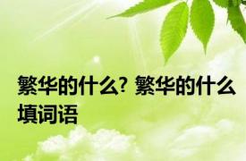 繁华的什么? 繁华的什么填词语