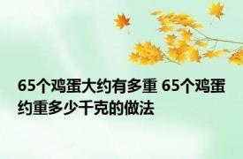 65个鸡蛋大约有多重 65个鸡蛋约重多少千克的做法