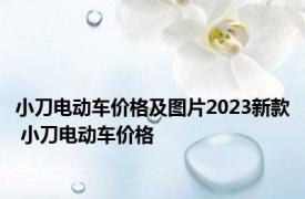 小刀电动车价格及图片2023新款 小刀电动车价格 