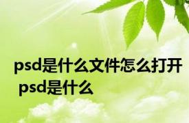 psd是什么文件怎么打开 psd是什么