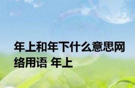 年上和年下什么意思网络用语 年上 