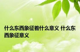 什么东西象征着什么意义 什么东西象征意义