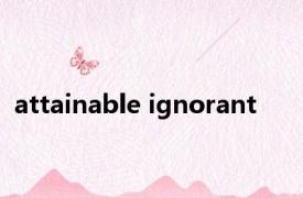 attainable ignorant 