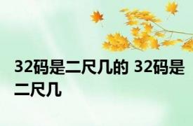 32码是二尺几的 32码是二尺几