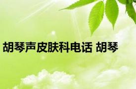 胡琴声皮肤科电话 胡琴 