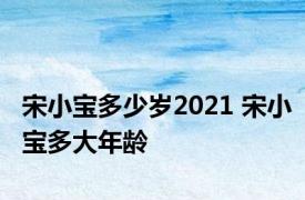 宋小宝多少岁2021 宋小宝多大年龄 