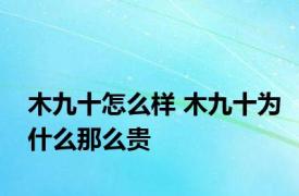 木九十怎么样 木九十为什么那么贵