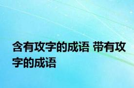 含有攻字的成语 带有攻字的成语