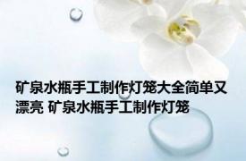 矿泉水瓶手工制作灯笼大全简单又漂亮 矿泉水瓶手工制作灯笼 