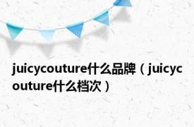 juicycouture什么品牌（juicycouture什么档次）