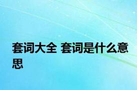 套词大全 套词是什么意思