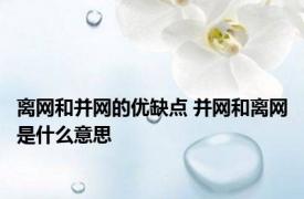 离网和并网的优缺点 并网和离网是什么意思