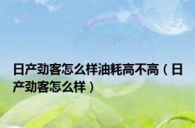 日产劲客怎么样油耗高不高（日产劲客怎么样）