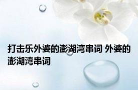 打击乐外婆的澎湖湾串词 外婆的澎湖湾串词 