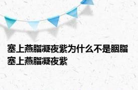 塞上燕脂凝夜紫为什么不是胭脂 塞上燕脂凝夜紫 