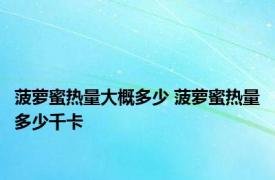 菠萝蜜热量大概多少 菠萝蜜热量多少千卡