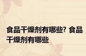 食品干燥剂有哪些? 食品干燥剂有哪些