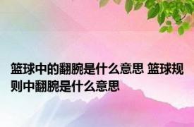 篮球中的翻腕是什么意思 篮球规则中翻腕是什么意思