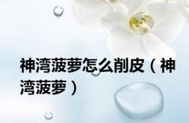 神湾菠萝怎么削皮（神湾菠萝）