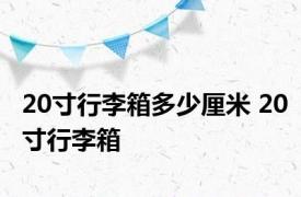 20寸行李箱多少厘米 20寸行李箱 