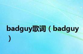 badguy歌词（badguy）