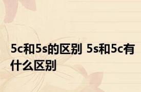 5c和5s的区别 5s和5c有什么区别 